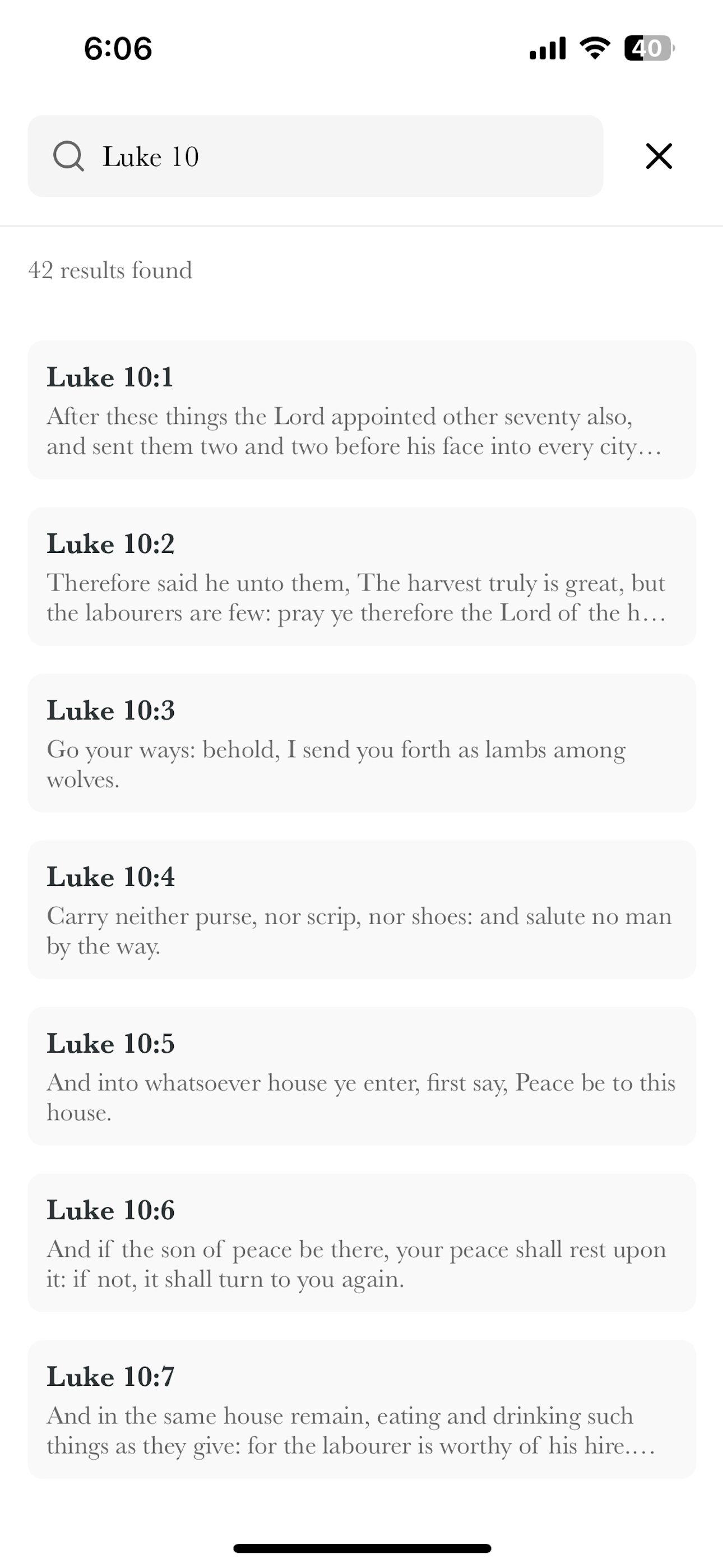 Bible Search Screenshot