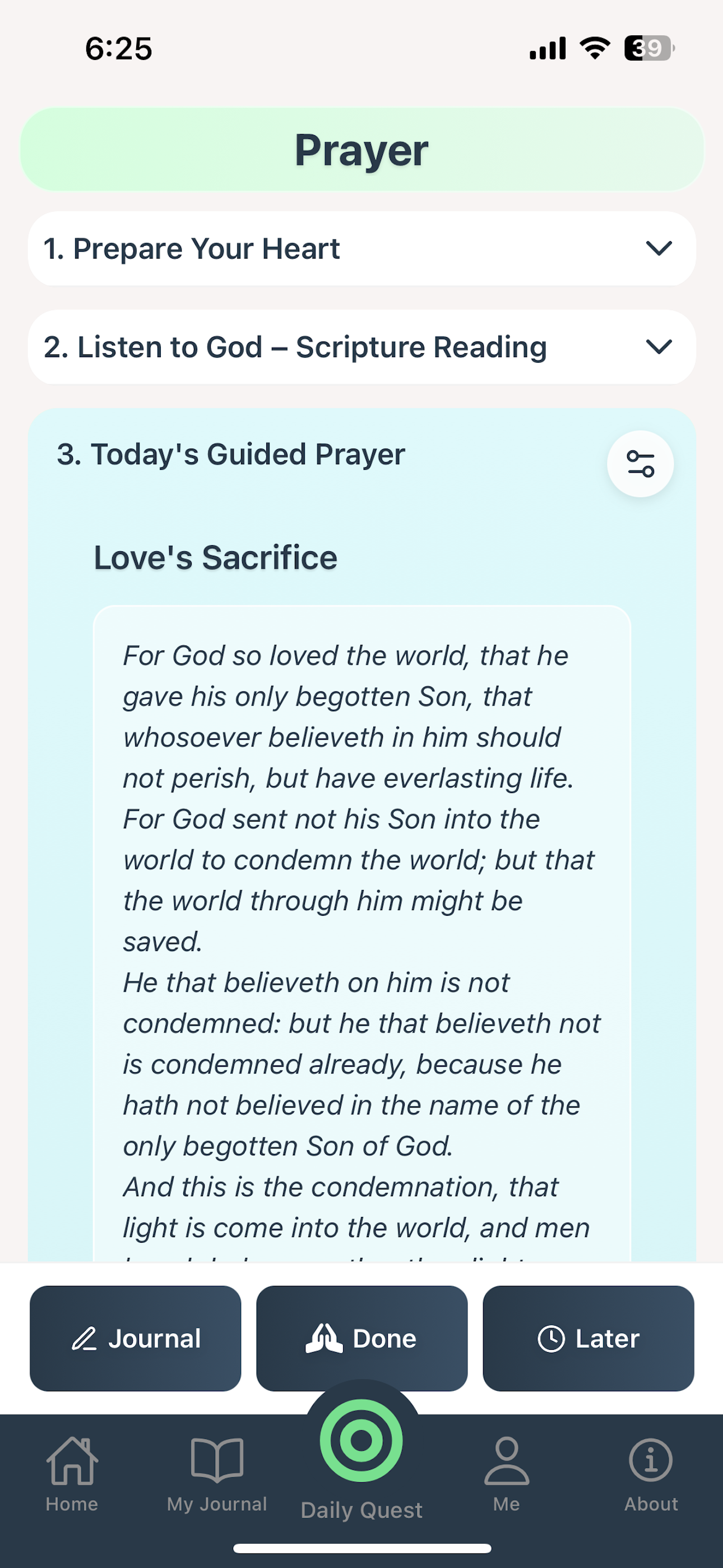 Prayer Guide Screenshot
